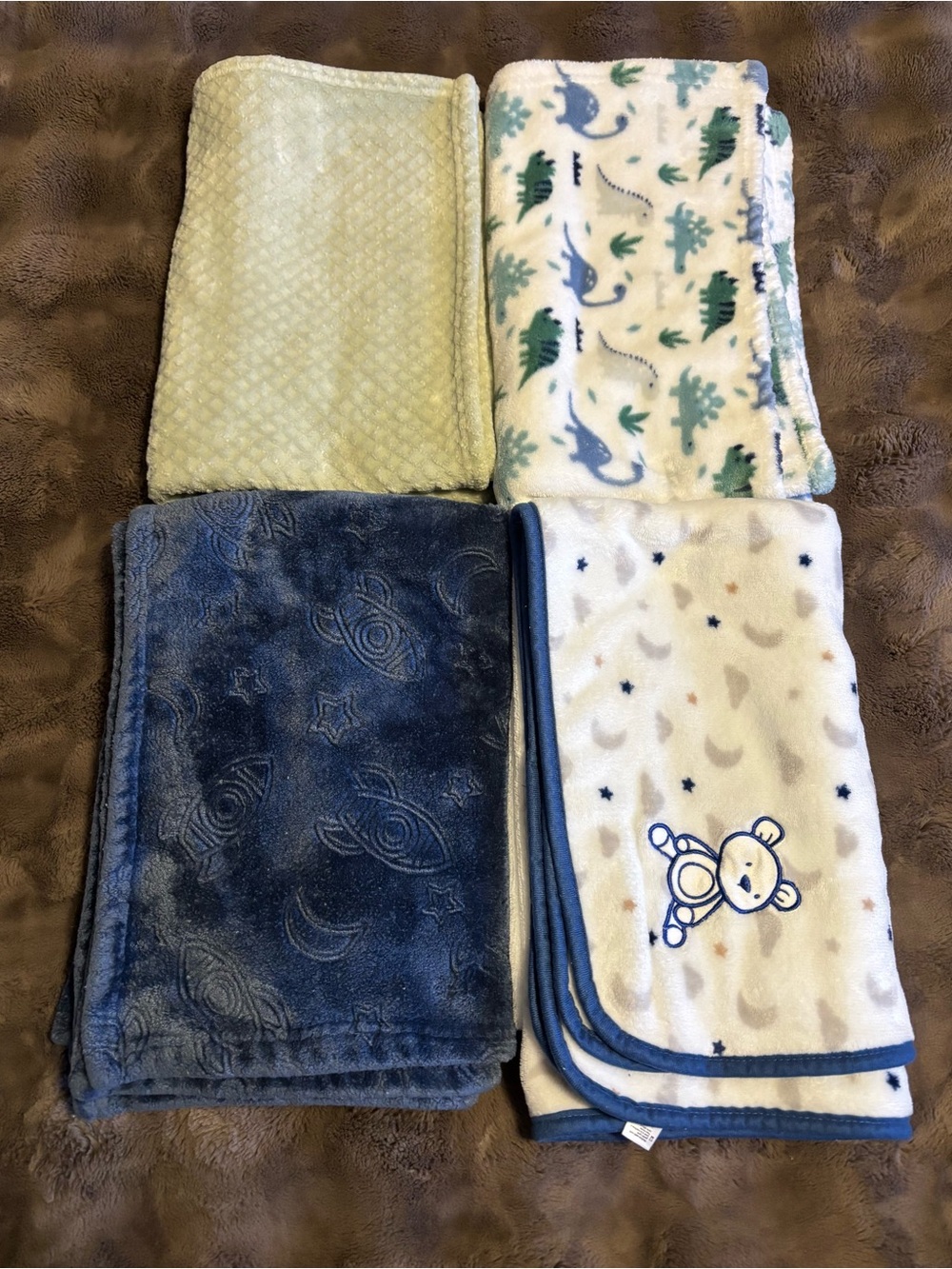 BUNDLE, various fleece baby blankets